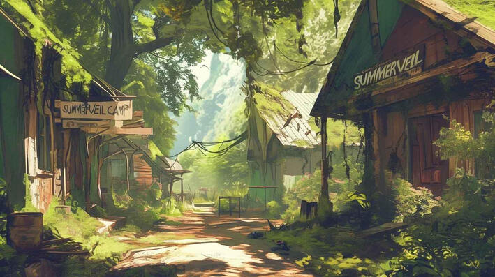 The main grounds, where the immune survivors live, as well as where supplies is stored. There are a variety of old abandoned buildings that serve as homes and storage sheds here.